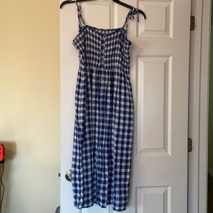 Aerie Checkered Spaghetti Strap Dress
